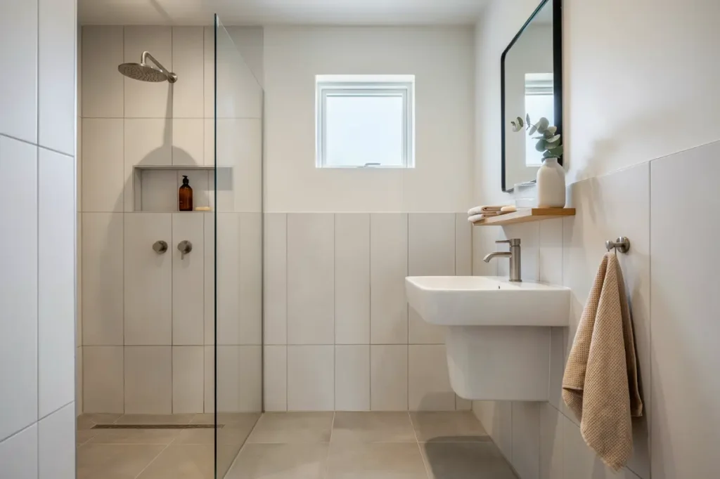totalrenovering av badrum med t tskikt och klinker i klintehamn gotland